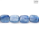 11x9mm Ceylon Blue Kyanite Plain Rectangles 16 inch 37 Beads 1mm Hole - BeadsofCambay.com