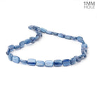 11x9mm Ceylon Blue Kyanite Plain Rectangles 16 inch 37 Beads 1mm Hole - BeadsofCambay.com