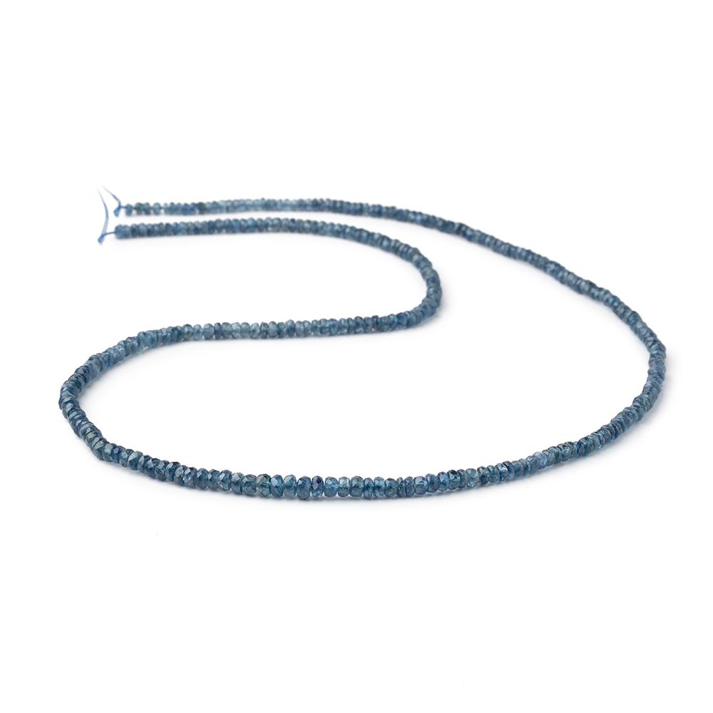 2-3.5mm Blue Sapphire Faceted Rondelle Beads 18 inch 312 pieces - BeadsofCambay.com
