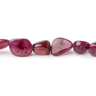 7x5-14x11mm Ruby Plain Nugget Beads 19 inch 62 pieces - BeadsofCambay.com