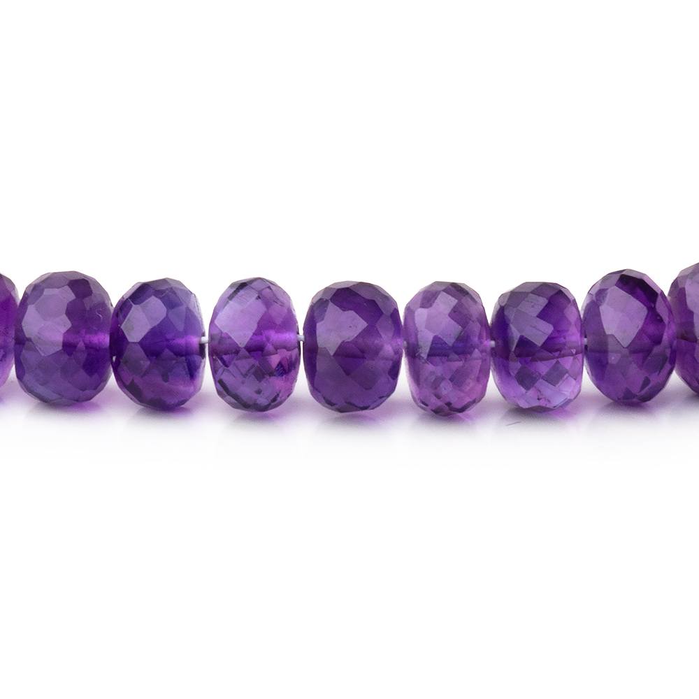 6.5mm African Amethyst Faceted Rondelle Beads 16 inch 95 pieces - BeadsofCambay.com