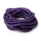 6.5mm African Amethyst Faceted Rondelle Beads 16 inch 95 pieces - BeadsofCambay.com