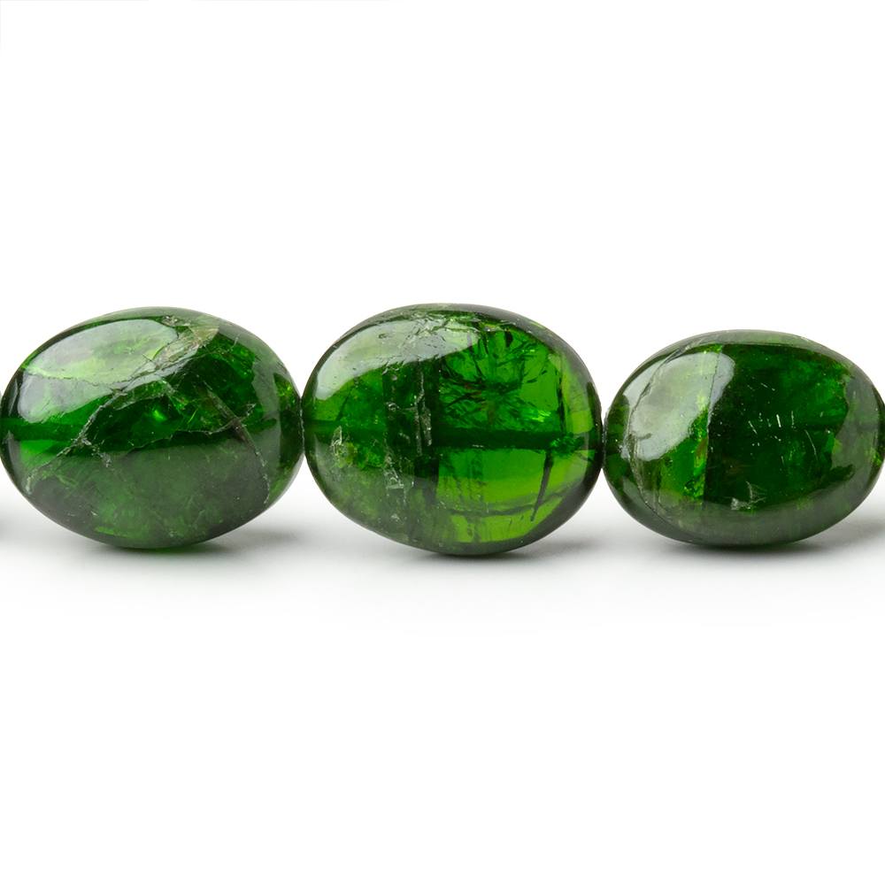 8x6-14.5x10mm Chrome Diopside Plain Nugget Beads 16 inch 38 pieces - BeadsofCambay.com