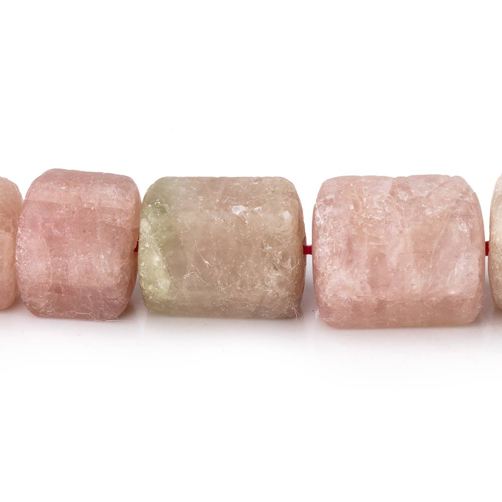 8x8-14x12mm Matte Tourmaline Natural Crystals 16 inch 35 Beads - BeadsofCambay.com