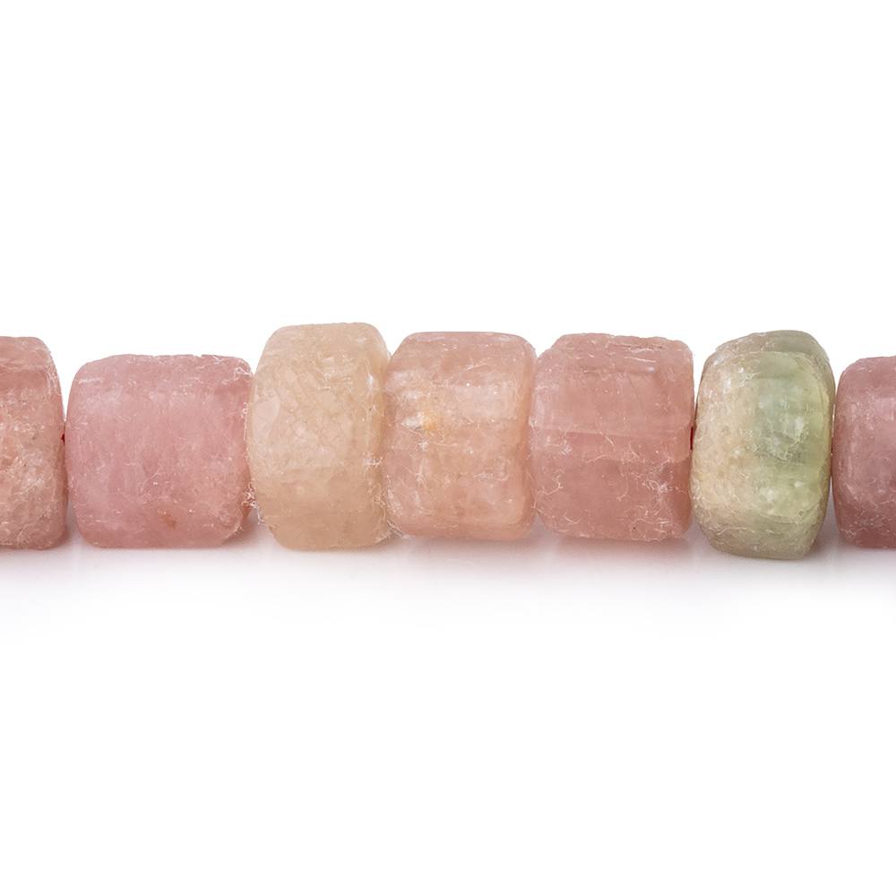 7x9-8x11mm Matte Tourmaline Natural Crystals 16 inch 47 Beads - BeadsofCambay.com