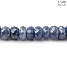 6mm Mystic Blue Moonstone 1.5mm Large Hole Faceted Rondelles 8 inch 48 Beads - BeadsofCambay.com