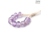 6mm Pink Amethyst 2mm Large Hole Faceted Rondelle Set of 10 - BeadsofCambay.com