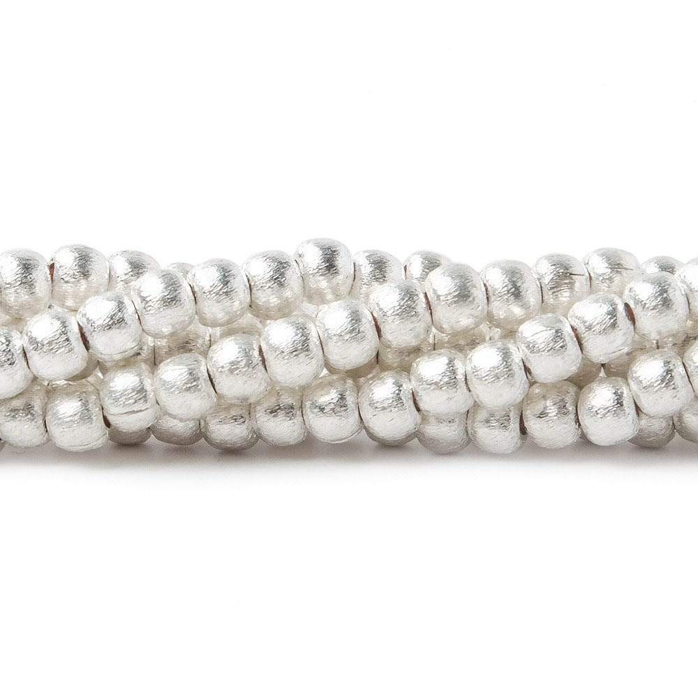 4mm Brushed Round Beads - BeadsofCambay.com