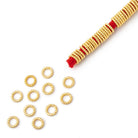 6mm Twisted Jump Rings on an 8 inch Strand - BeadsofCambay.com