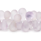 8x6-16x9mm Frosted Pink Amethyst Faceted Tear Drops 8 inch 60 Beads - BeadsofCambay.com