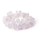 8x6-16x9mm Frosted Pink Amethyst Faceted Tear Drops 8 inch 60 Beads - BeadsofCambay.com