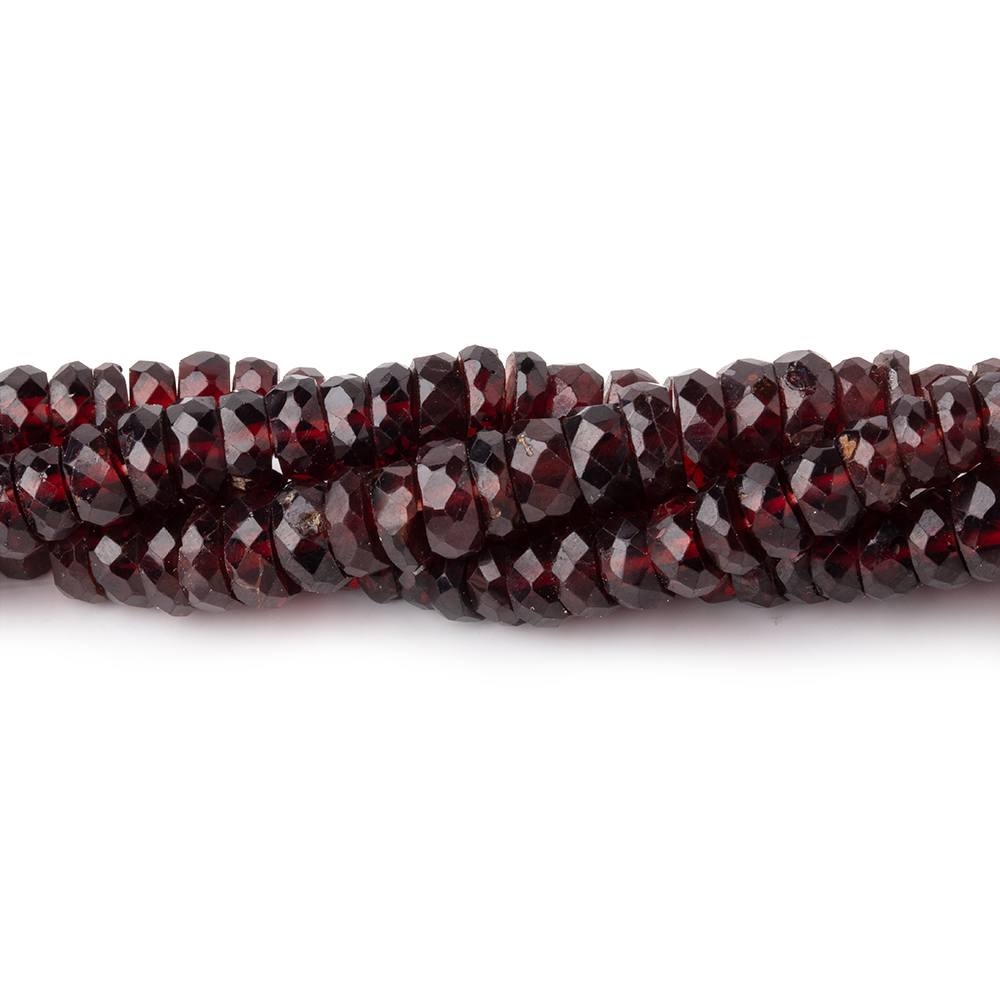 4.5-5.5mm Mozambique Garnet Faceted Heshi Beads 16 inch 175 pieces - BeadsofCambay.com