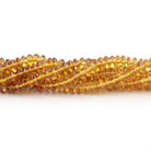 4mm Golden Tourmaline Plain Disc Rondelle 15.5 inch 205 Beads - BeadsofCambay.com