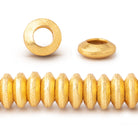 10mm Brushed Large Hole Disc Beads - BeadsofCambay.com