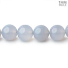 12mm Turkish Blue Chalcedony Plain Round 15.5 inch 32 Beads - BeadsofCambay.com