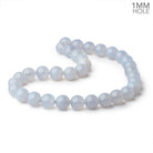 12mm Turkish Blue Chalcedony Plain Round 15.5 inch 32 Beads - BeadsofCambay.com