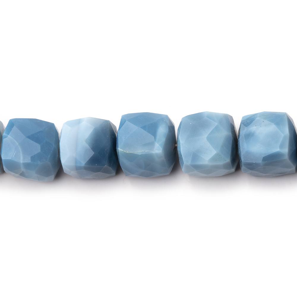 8-8.5mm Owyhee Denim Blue Opal Faceted Cube 7.75 inch 22 Beads - BeadsofCambay.com