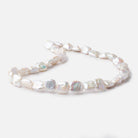 11mm Off White Square Freshwater Pearls 16 inch 33 pieces - BeadsofCambay.com