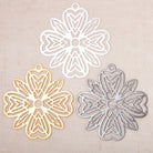 41mm Brushed Filigree Flower Charm Set of 2 pieces - Beadsofcambay.com
