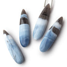 41x10.5mm Banded Owyhee Blue Opal Plain Pear 1 Focal - Beadsofcambay.com