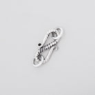 16x8mm Antiqued Sterling Silver Twisted S Hook 1 piece - BeadsofCambay.com