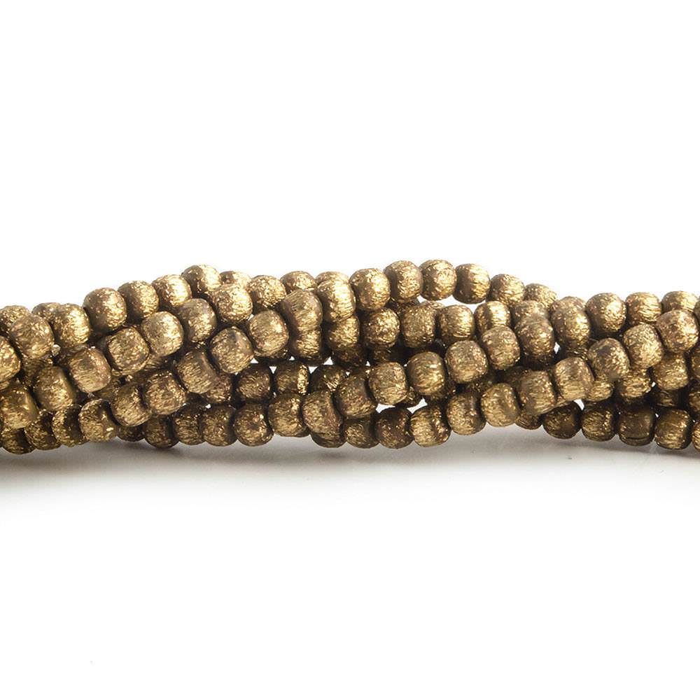 2.5mm Brushed Round Beads - BeadsofCambay.com