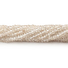 3.5mm Champagne Zircon Plain Rondelle 13.75 inch 160 Beads - BeadsofCambay.com