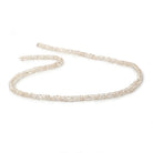 3.5mm Champagne Zircon Plain Rondelle 13.75 inch 160 Beads - BeadsofCambay.com
