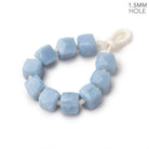 6mm Owyhee Denim Blue Opal 1.5mm Large Hole Faceted Cube Beads Set of 10 - BeadsofCambay.com