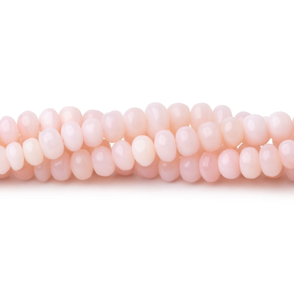 3.5-6mm Pink Peruvian Opal Plain Rondelle Beads 16.75 inch 118 pieces - BeadsofCambay.com