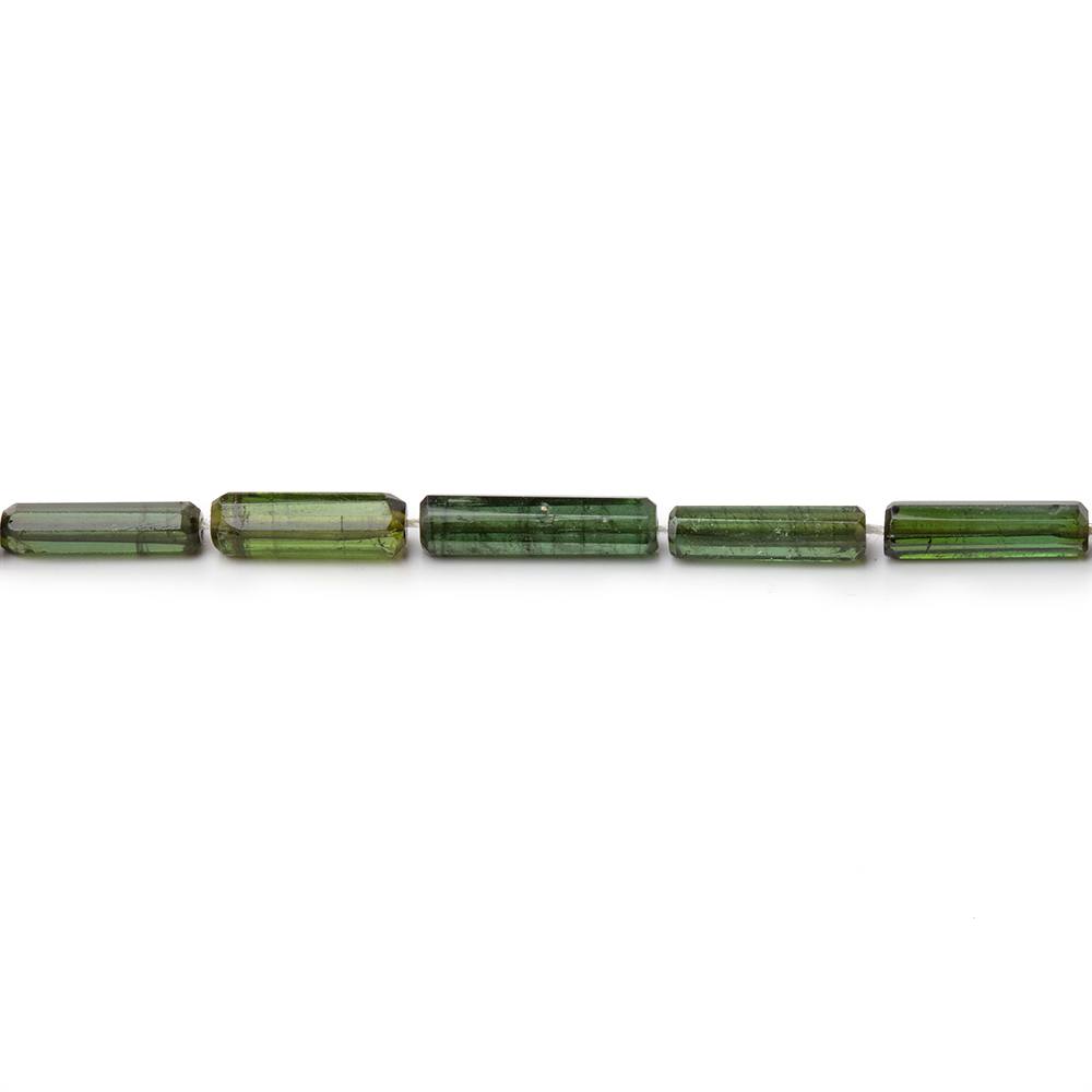 8x2-14.5x4mm Shaded Green Tourmaline Natural Crystals 15.25 inch 33 beads - BeadsofCambay.com