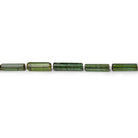8x2-14.5x4mm Shaded Green Tourmaline Natural Crystals 15.25 inch 33 beads - BeadsofCambay.com