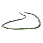 8x2-14.5x4mm Shaded Green Tourmaline Natural Crystals 15.25 inch 33 beads - BeadsofCambay.com