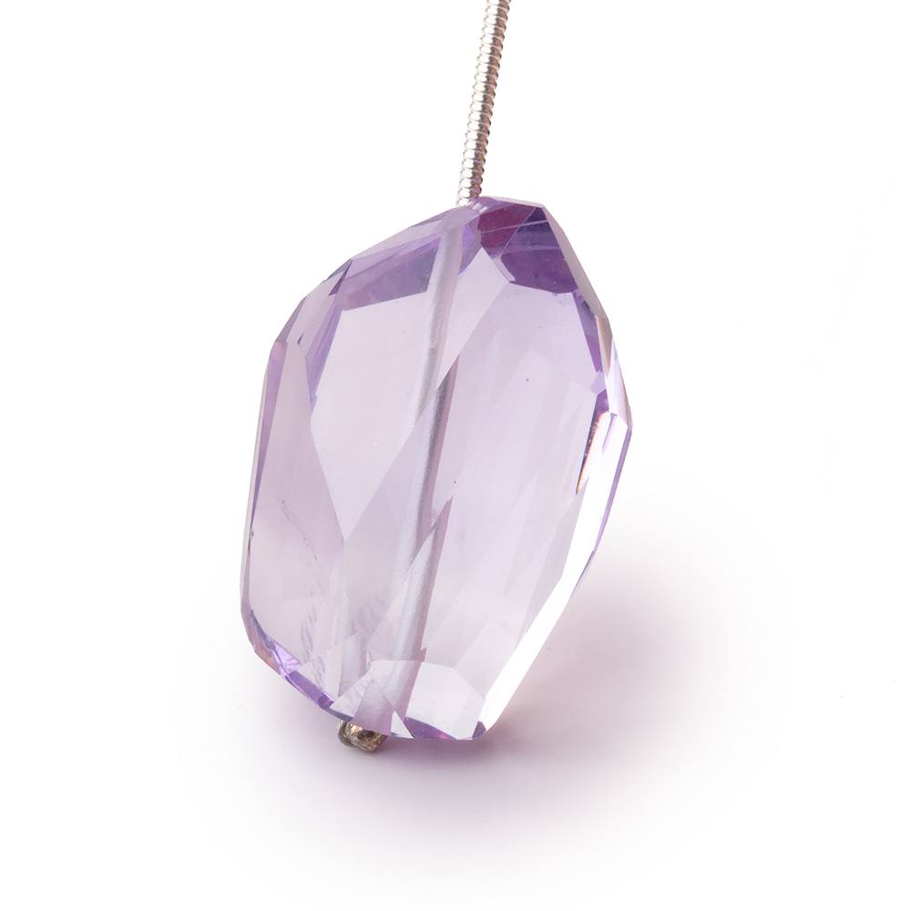 25x17mm Pink Amethyst Faceted Nugget Focal 1 Bead - BeadsofCambay.com