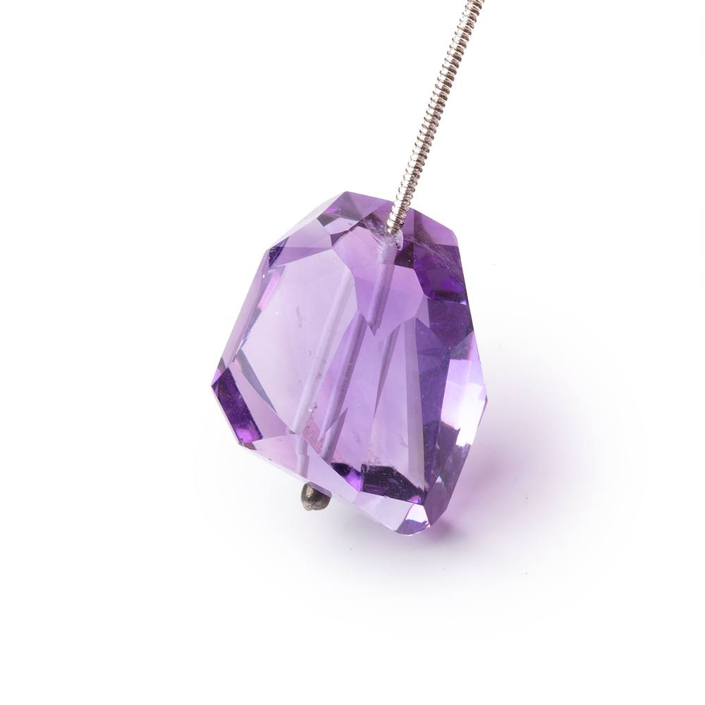 20x17mm Amethyst Faceted Nugget Focal 1 Bead - BeadsofCambay.com