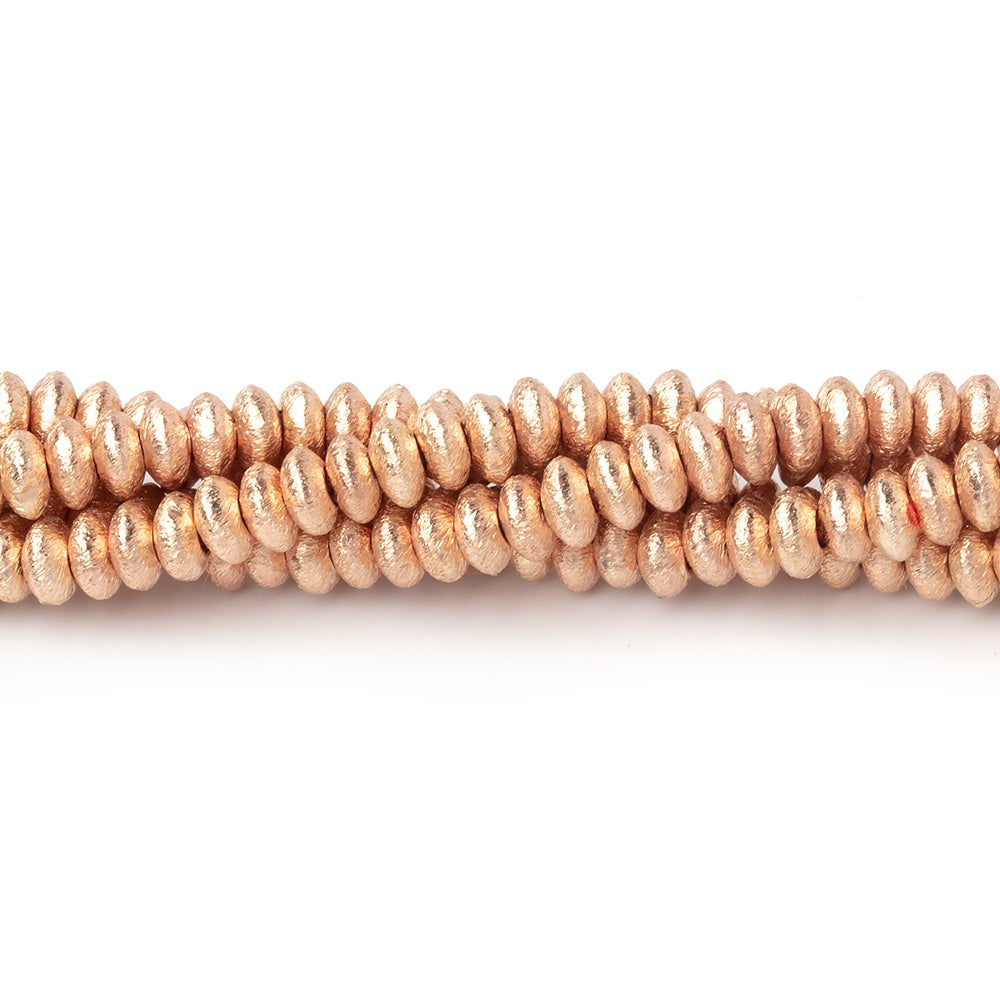 4mm Brushed Disc Beads - BeadsofCambay.com