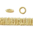 6mm Twisted Jump Rings on an 8 inch Strand - BeadsofCambay.com