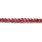 2-4mm Red Spinel Faceted Rondelle Beads 16 inch 225 pieces - BeadsofCambay.com