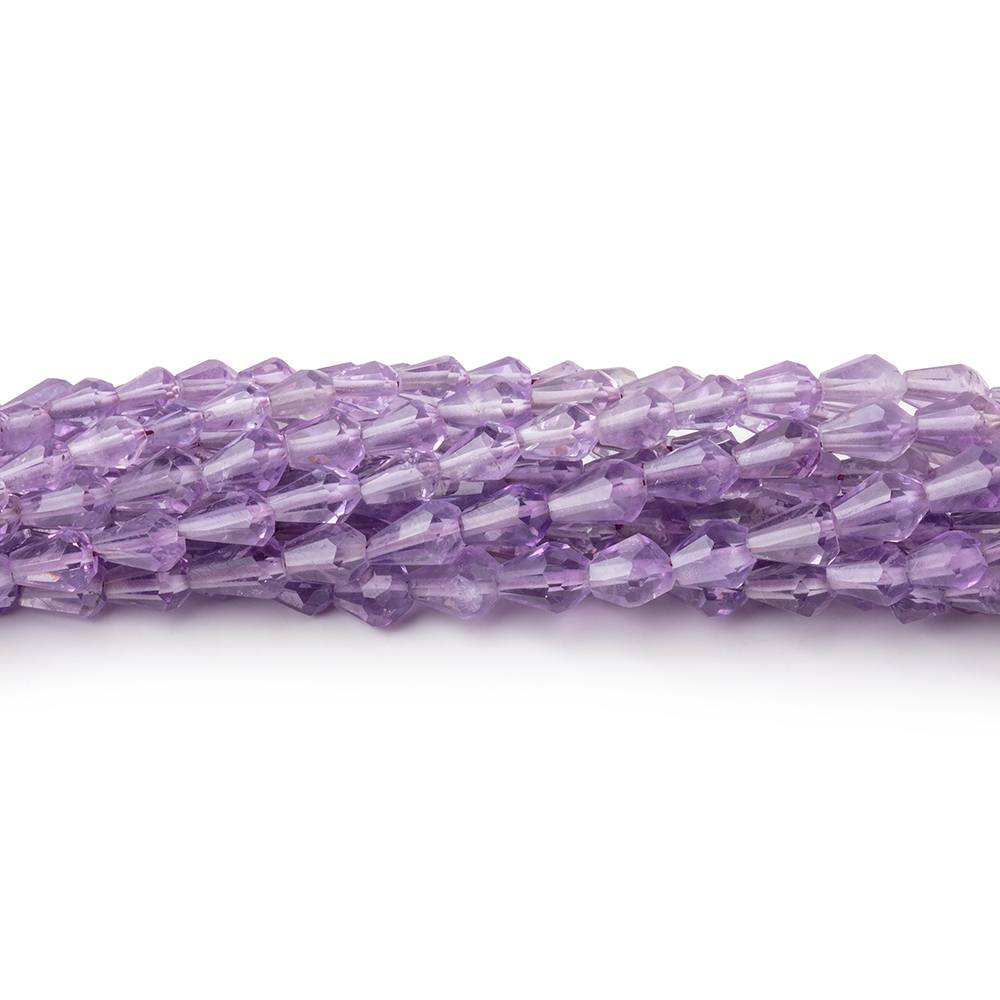 3.5-4.5mm Amethyst Straight Drilled Faceted Tear Drops 14.5 inch 75 beads - BeadsofCambay.com