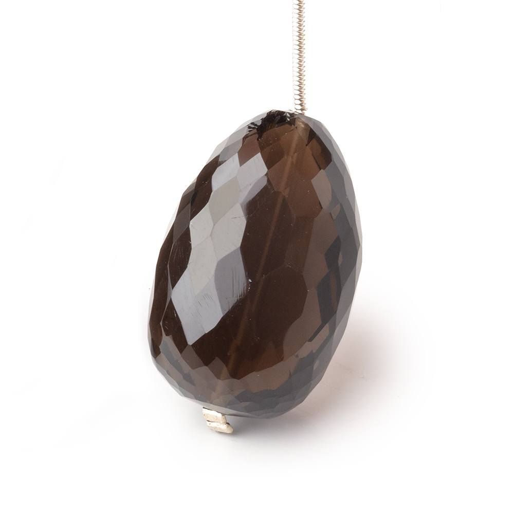 28-33mm Smoky Quartz Faceted Nugget Focal 1 Bead - BeadsofCambay.com