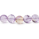 9mm Ametrine Faceted Coin Beads 16 inch 44 pieces - BeadsofCambay.com