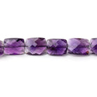 9.5-11mm Amethyst Faceted Rectangle Beads 16 inch 39 pieces - BeadsofCambay.com