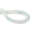 4-5mm Aquamarine Faceted Round 14 inch 70 Beads - BeadsofCambay.com