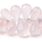16-27mm Rose Quartz Faceted Tear Drop 7.5 inch 46 Beads AA - BeadsofCambay.com