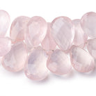 15-25mm Rose Quartz Faceted Pear Beads 5.5 inch 27 pieces AA - BeadsofCambay.com