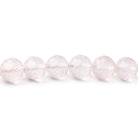 7-7.5mm Rose Quartz Faceted Round Beads 16 inch 56 pieces AA - BeadsofCambay.com