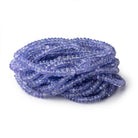 2.5-4mm Tanzanite Faceted Rondelle Beads 15 inch 195 pieces - BeadsofCambay.com