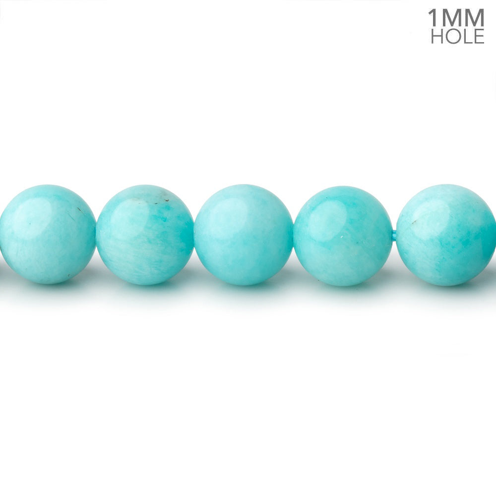 8mm Amazonite Plain Round Beads 15.5 inch 50 pieces AA 1mm hole - BeadsofCambay.com