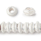 7mm Pinwheel Spacer Beads with 3mm Large Hole 8 inch Strand - Beadsofcambay.com