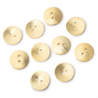 16mm Brushed Round Buttons Set of 10 - BeadsofCambay.com